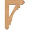 Ekena Millwork Merced Arts and Crafts Smooth Bracket w/ Offset Brace, Western Red Cedar, 7 1/2"W x 26"D x 38"H BKT0806X26X38MRC03SWR - alternate 4